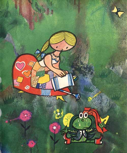 Wodnik w interpretacji Radka Pilaa, ilustratora opowiada z cyklu  "Rumcajs" autorstwa Vclava tvrtka